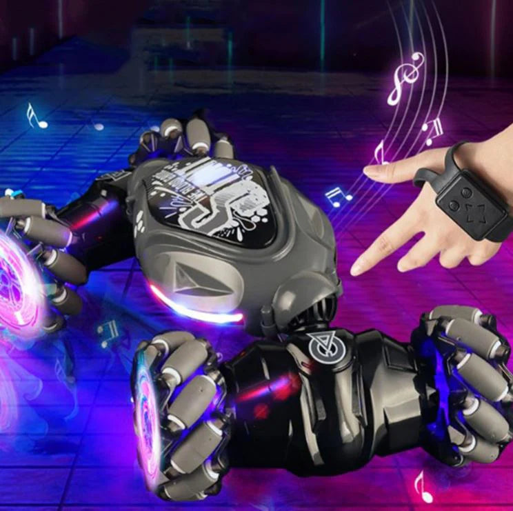 OrbiCar Max™: luces, música y giros 360° al mover tu mano 🎵💡