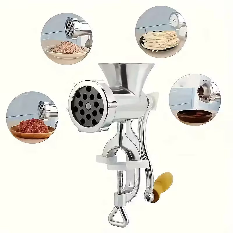 Molino de Carne Manual Prensa™ en Acero Inoxidable