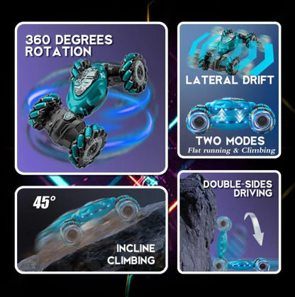 OrbiCar Max™: luces, música y giros 360° al mover tu mano 🎵💡