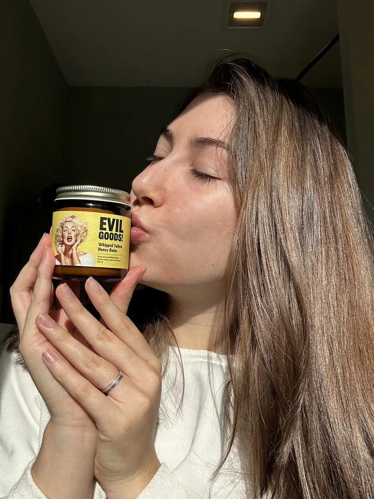 Sebo de res batido y bálsamo de miel de Manuka