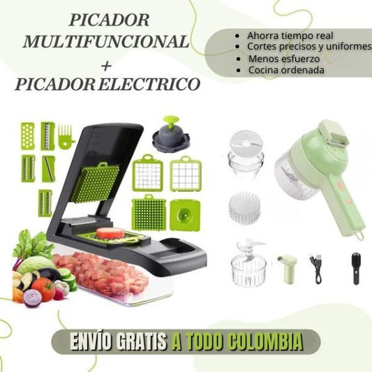 COMBO COCINA (PICADOR MULTIFUNCIONAL + PICADOR ELECTRICO)