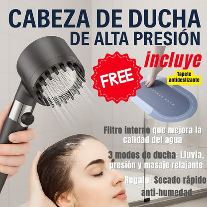 DryStep™ Ducha potente y tapete antideslizante: bienestar total en tu baño
