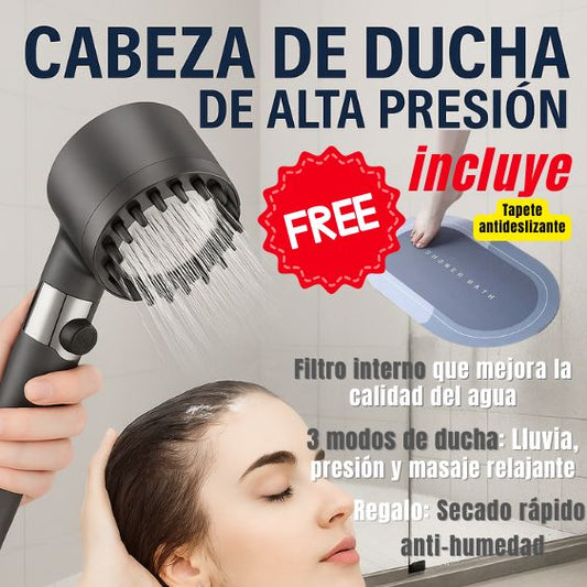 DryStep™ Ducha potente y tapete antideslizante: bienestar total en tu baño