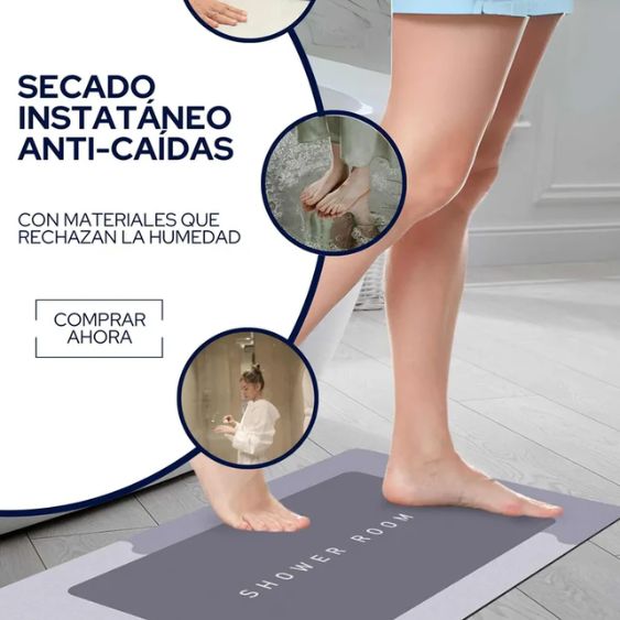 DryStep™ Ducha potente y tapete antideslizante: bienestar total en tu baño