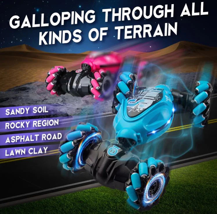 OrbiCar Max™: luces, música y giros 360° al mover tu mano 🎵💡