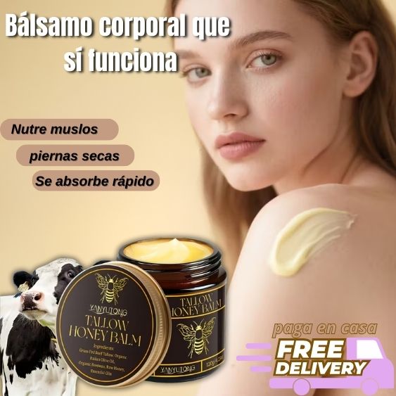 Bálsamo de sebo de res alimentado con pasto orgánico Terra Lotus™ con miel cruda