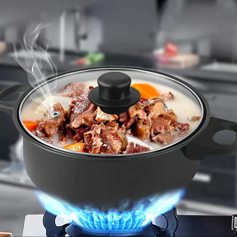 MarmoChef™Juego de Cocina 13 Piezas Antiadherente, Tapas de Vidrio